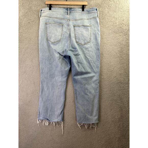 UNIVERSAL THREAD Jeans Womens 17 R Ankle Bootcut Light Wash Grunge Boho Frayed - Picture 7 of 12